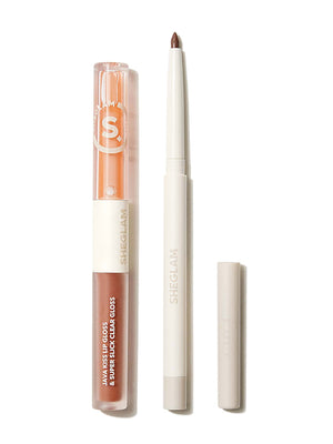 Soft 90's Glam Lip liner and Lip Duo Set-Pouty Nude Lip Set