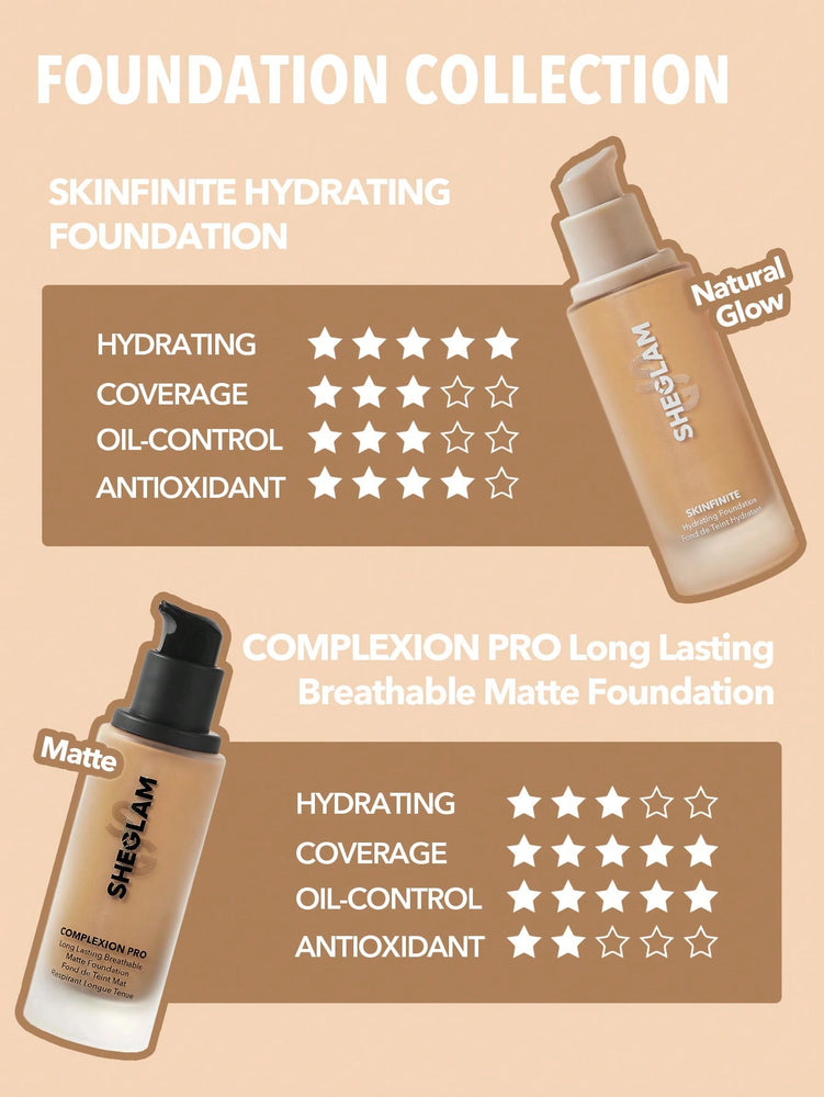 Complexion Pro Langdurige ademende matte foundation Sample-Shell