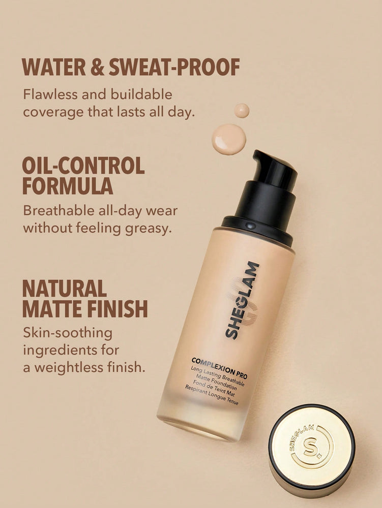 Complexion Pro Long Lasting Mate Foundation-Sand נושם