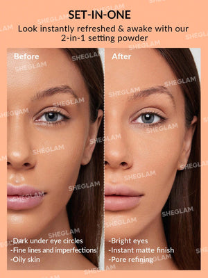 Insta-Ready Face & Under Eye Setting Powder Duo-Smooth Sand