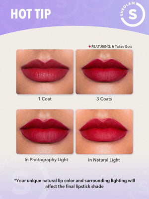 Dynamatte Boom Long-lasting Matte Lipstick-It Takes Guts