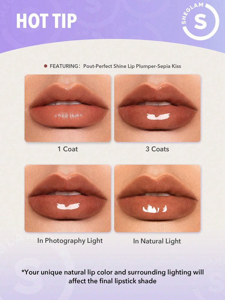 Pout-Perfect Shine Lip Plumper-Sepia Kiss