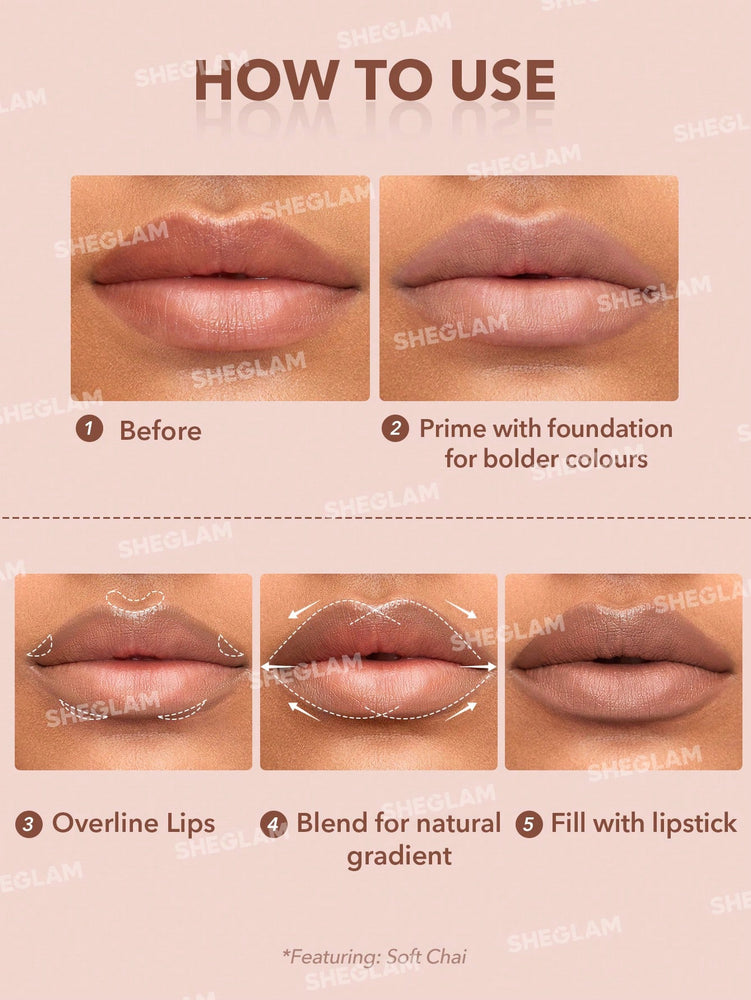 Glam 101 Lipstick & Liner Duo-Deep Caramel