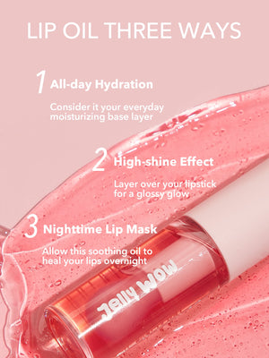 Jelly Wow Hydrating Lip Oil-Berry involveret