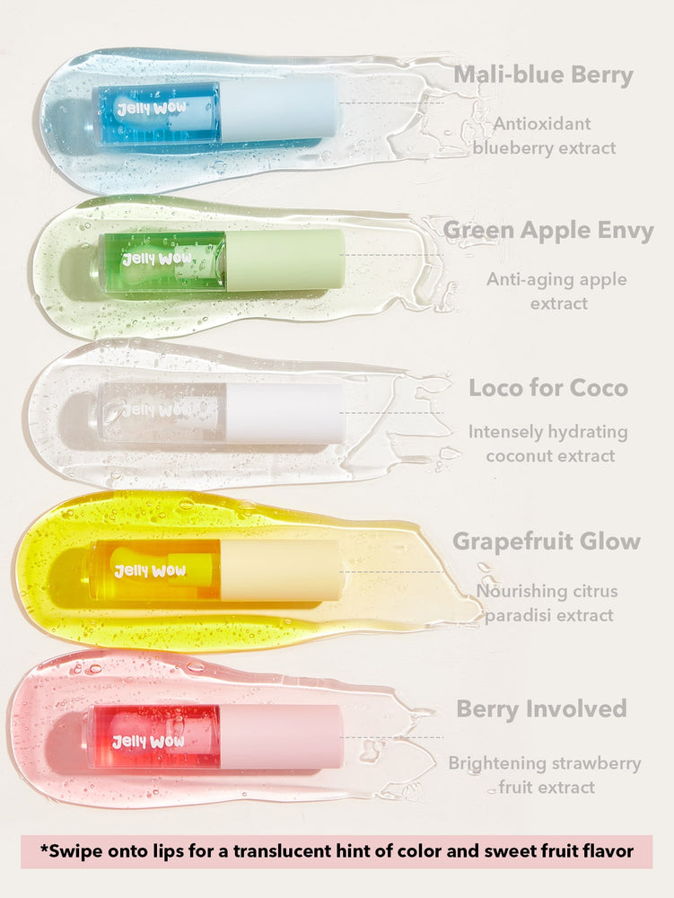 Nawilżający olejek do ust Jelly Wow-Green Apple Envy