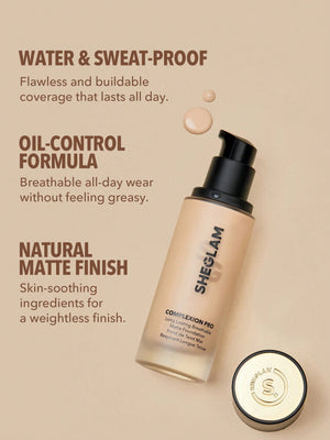Complexion Pro Long Lasting Breathable Matte Foundation Sample-Walnut