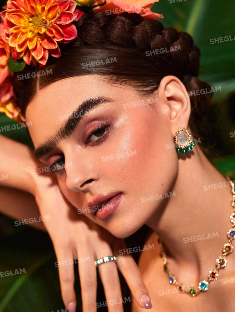 X Frida Kahlo Self Portrait Cream Blush-Folk Art