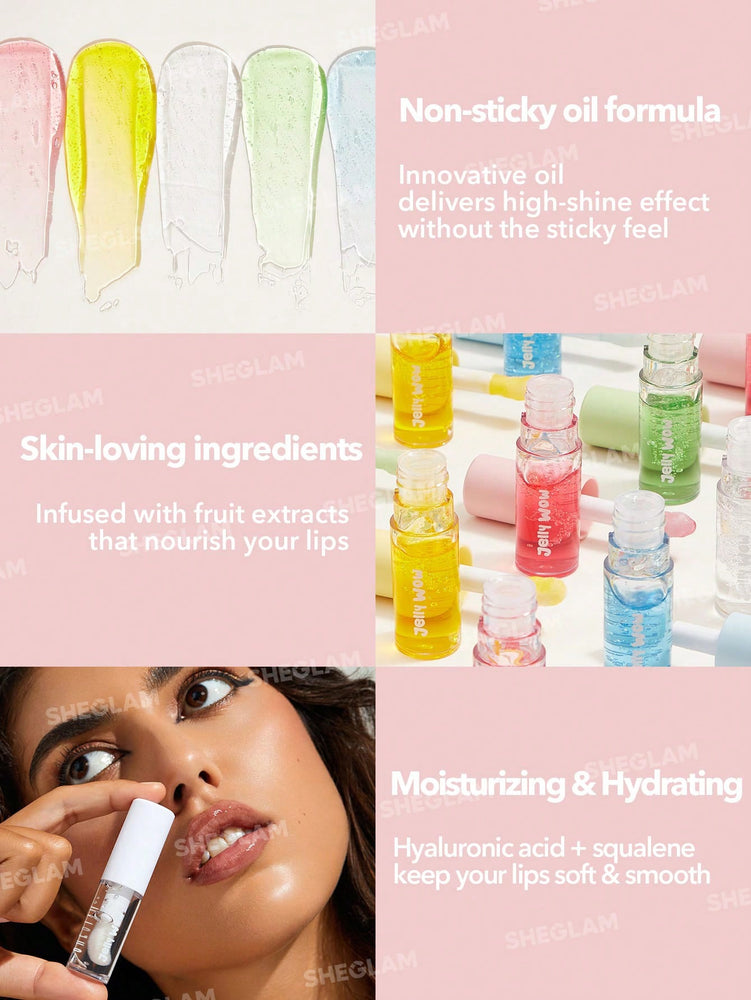 
                
                    Load image into Gallery viewer, Jelly Wow Hydrating Lip Oil-Green Apple Envy
                
            