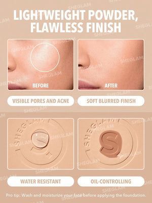 Skin-Focus High Coverage Powder Foundation-Peach