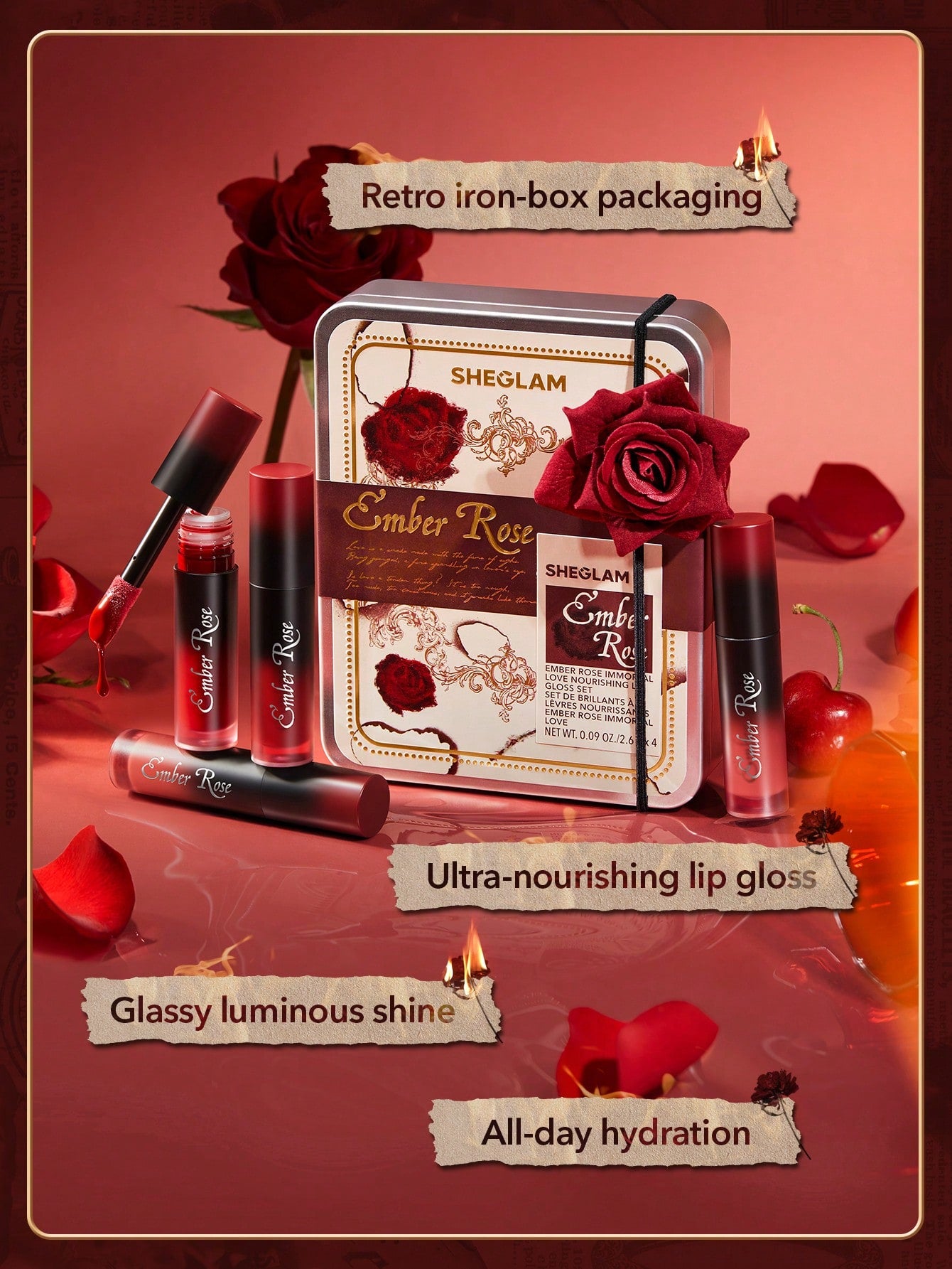 Ember Rose Immortal Love Nourishing Lip Gloss Set